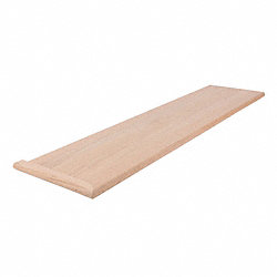Unfinished Red Oak Solid Hardwood 1 in thick x 11.5 in wide x 48 in Length Left Hand Return Tread
